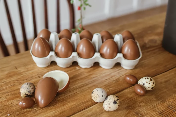 Easter chocolate eggs for children