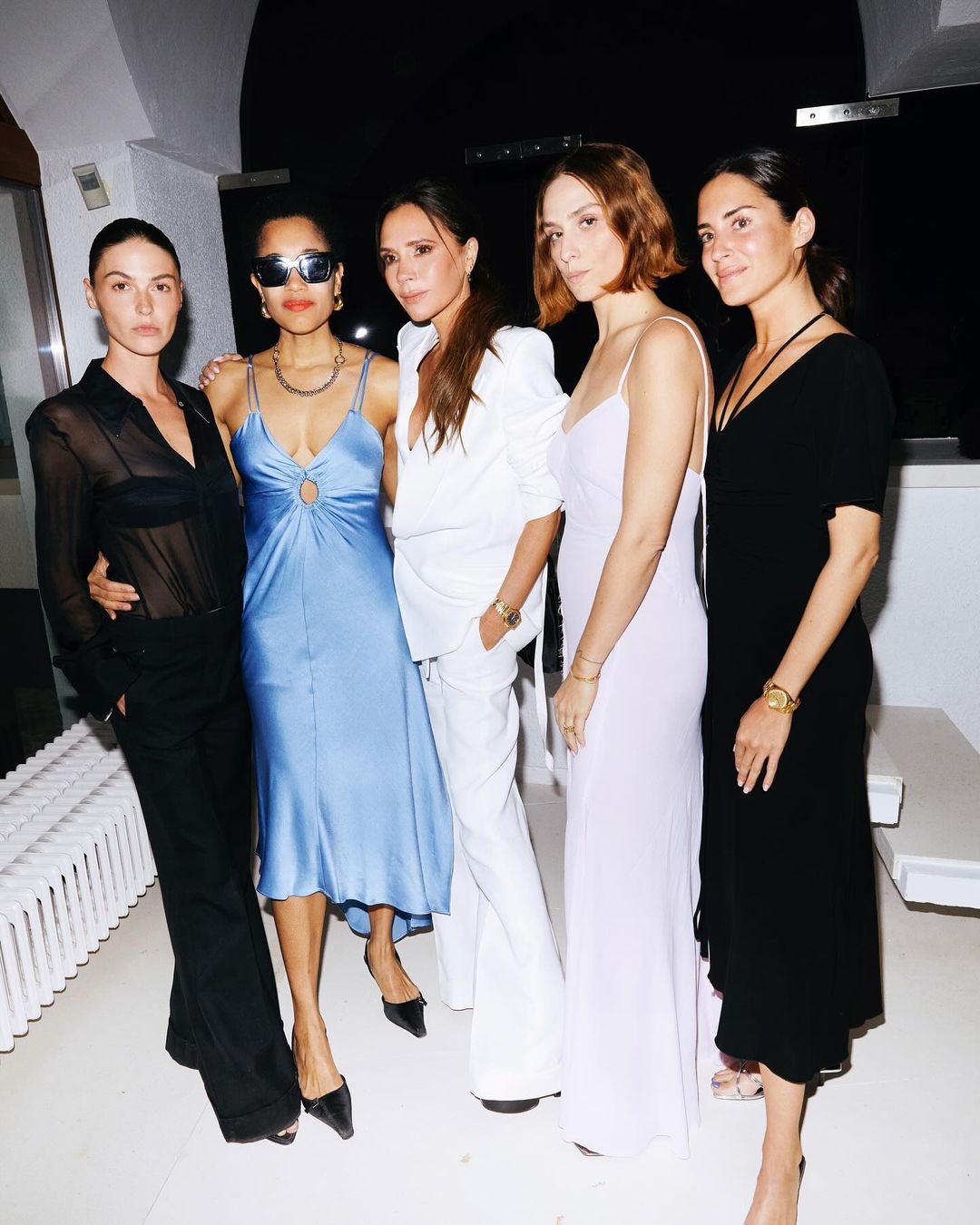 Presentation of Victoria Beckham x Mango: party guests wearing the ...