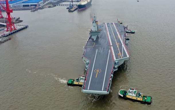 China has begun testing its third aircraft carrier