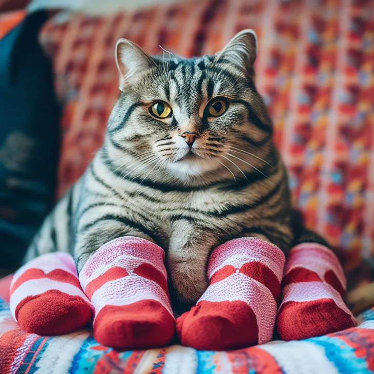 Кумедна реакція кота на шкарпетки (ВІДЕО)