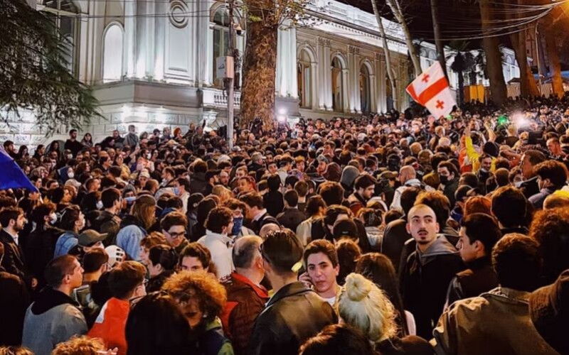 In Georgia, the protest against the law "on foreign agents" continued