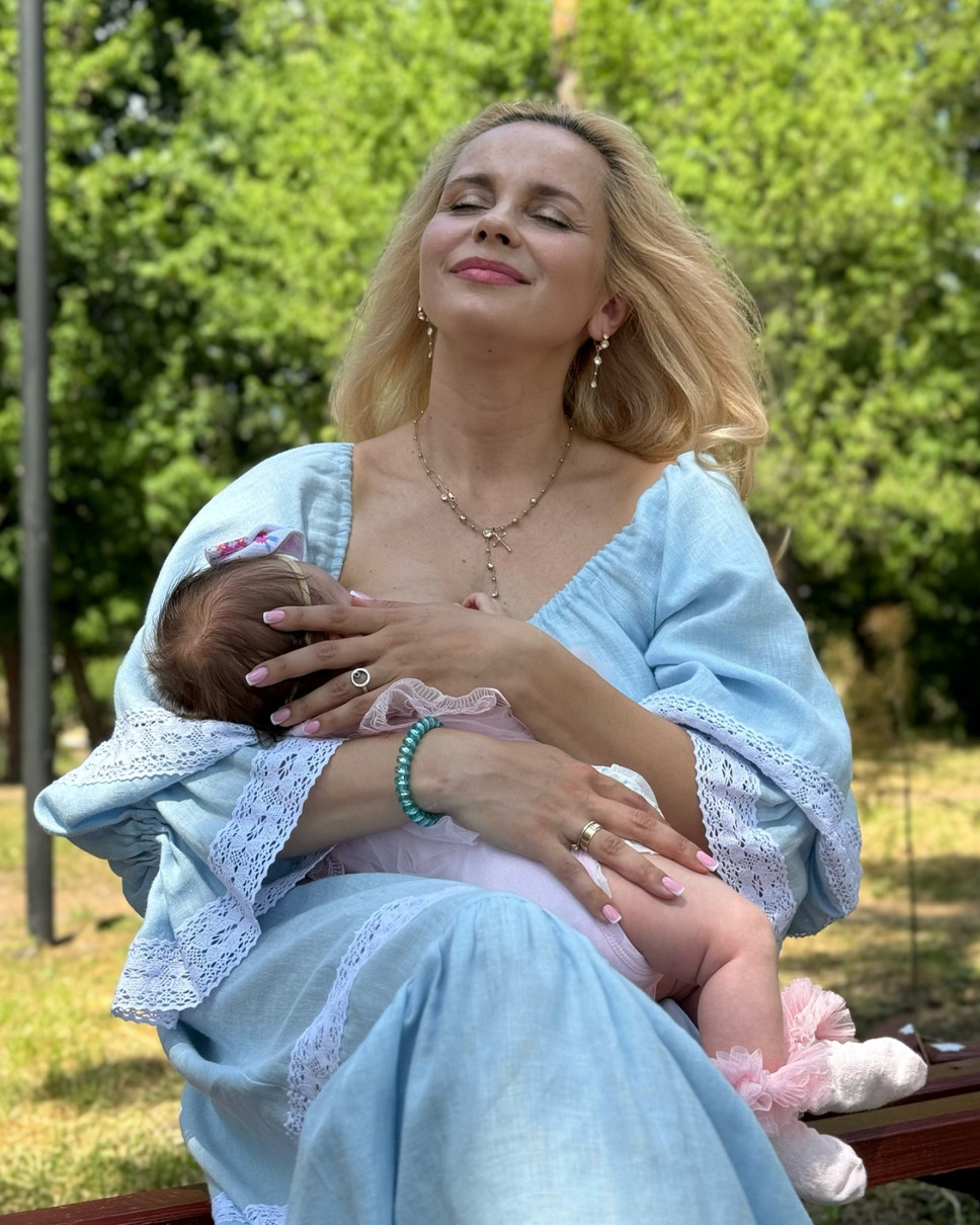 Лілія Ребрик із 3-місячною донькою