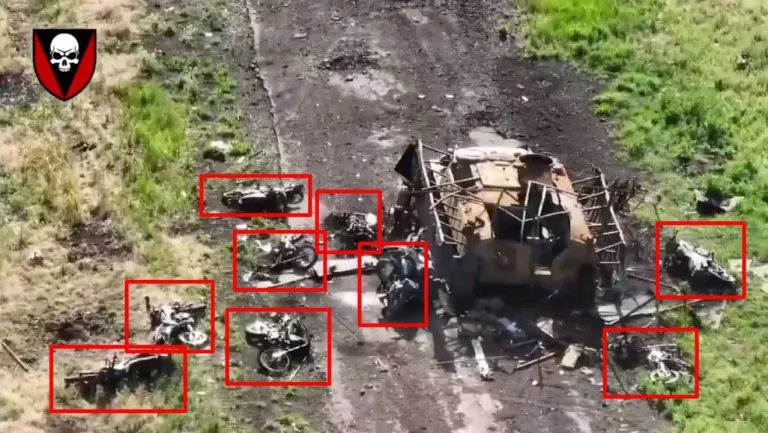 ЗСУ знищили унікальну російську колону біля Вугледара: 14 мотоциклів і БМП