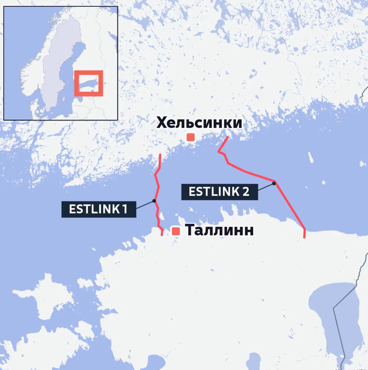 Зʼєднання Estlink 2 було перервано о 12:26 у середу, 25 грудня