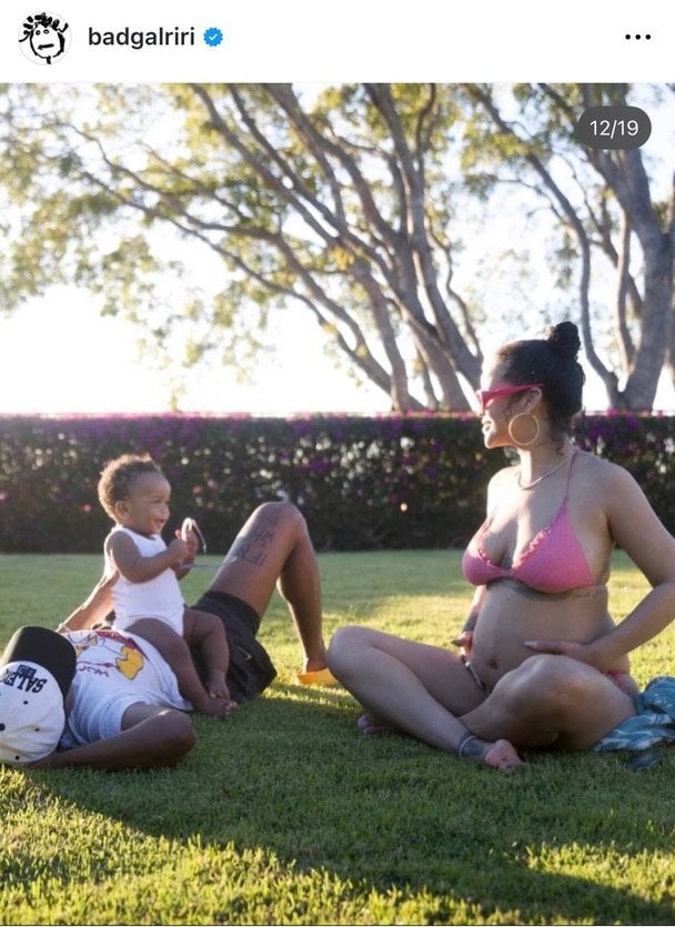 Ріанна із сином і коханим / © Інстаграм Ріанни