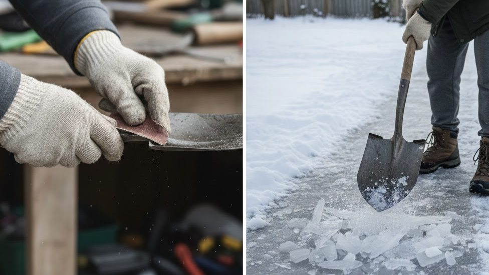 Господарі розповіли, як загострити лопату без спеціального точильного каменю Господарі розповіли, як загострити лопату без спеціального точильного каменю