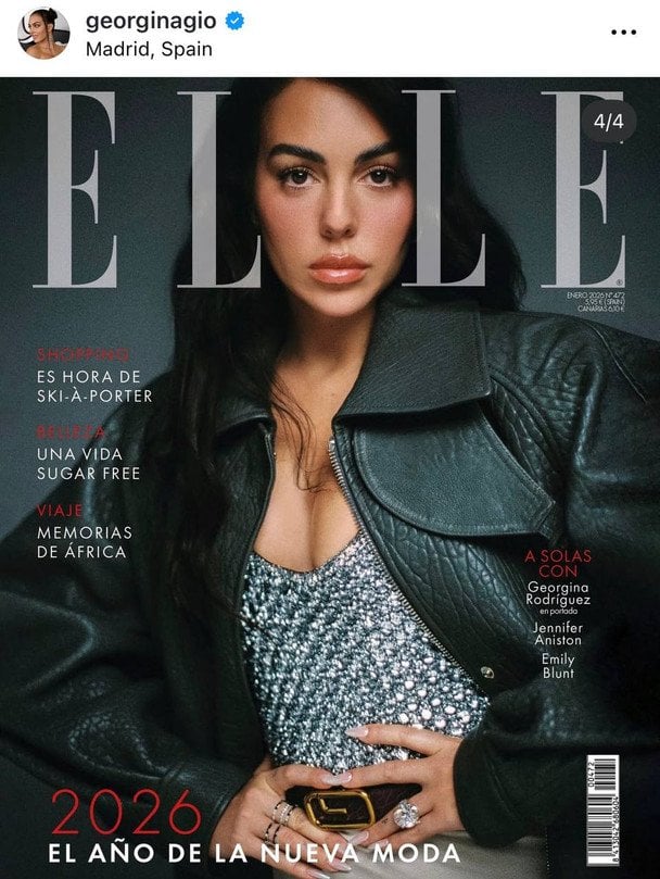 Джорджина Родрігес в Elle / © Instagram Джорджини Родрігес