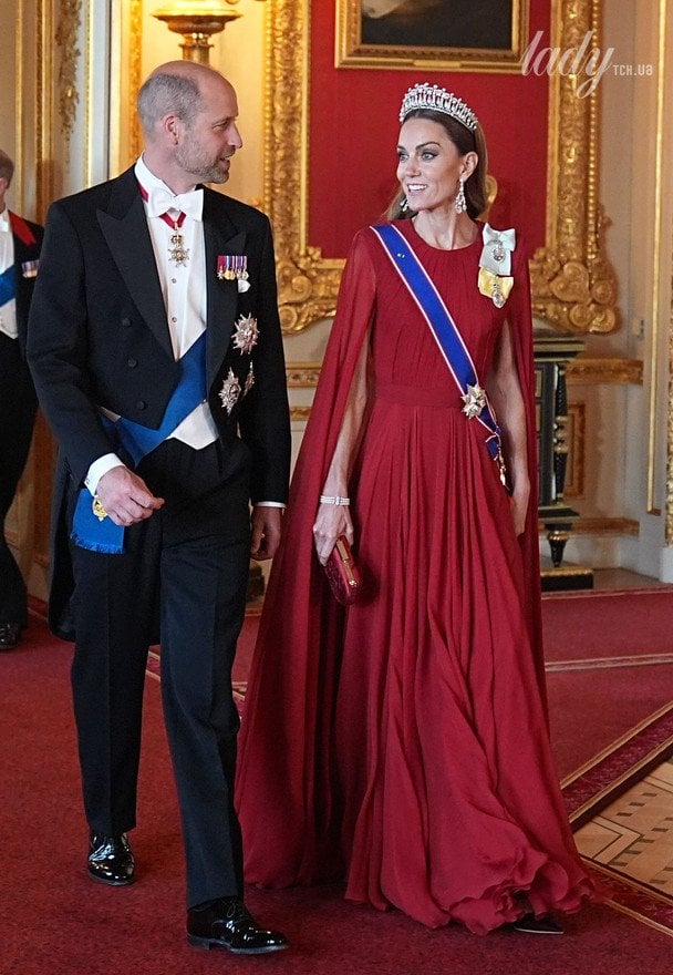 Вільям і Кейт на бенкеті на честь візиту президента Макрона / © Getty Images