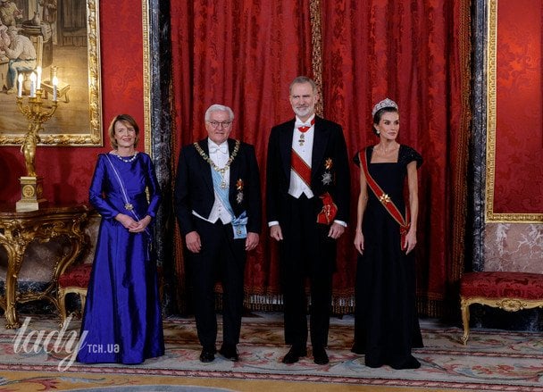 Королева Летиція з чоловіком королем Філіпом VI і президентським подружжям Німеччини / © Getty Images