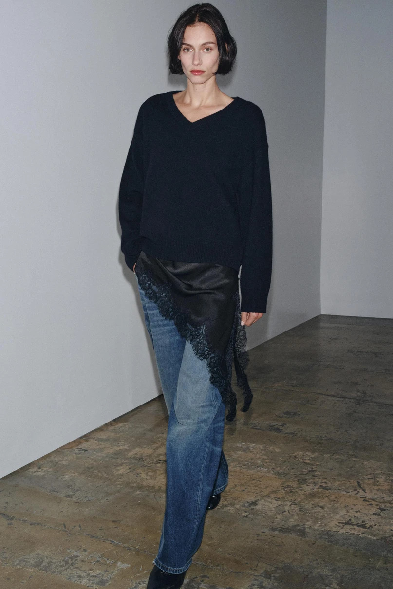 Образ із светром і джинсами