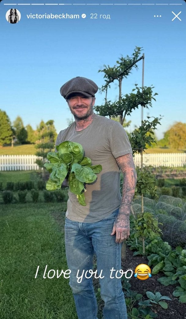 Сер Девід Бекхем у своєму саду