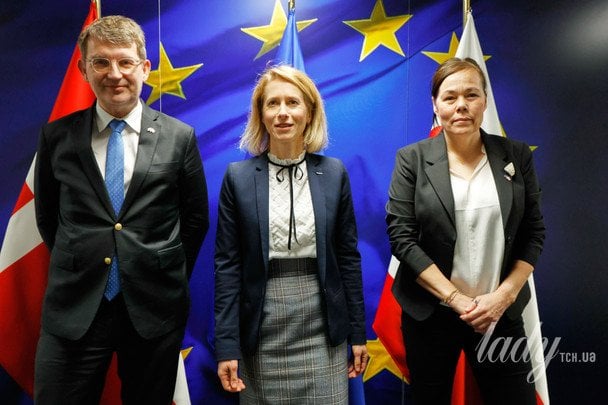 Троельс Лунда Поульсен, Кая Каллас і Вівіан Моцфельдт / © Associated Press