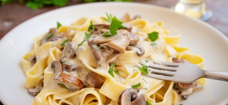 Готуємо дуже смачну пасту з білими грибами