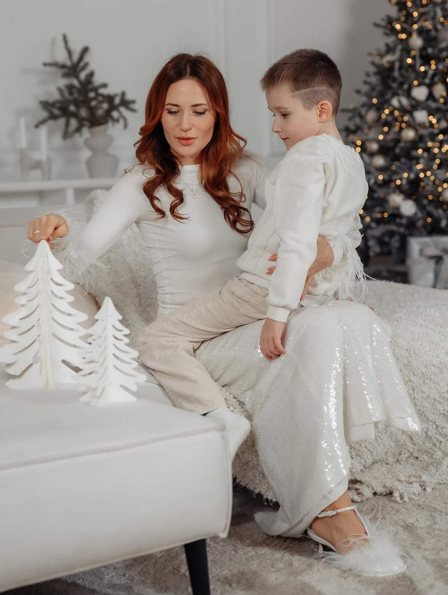 Наталка Денисенко зі своїм сином від Федінчика