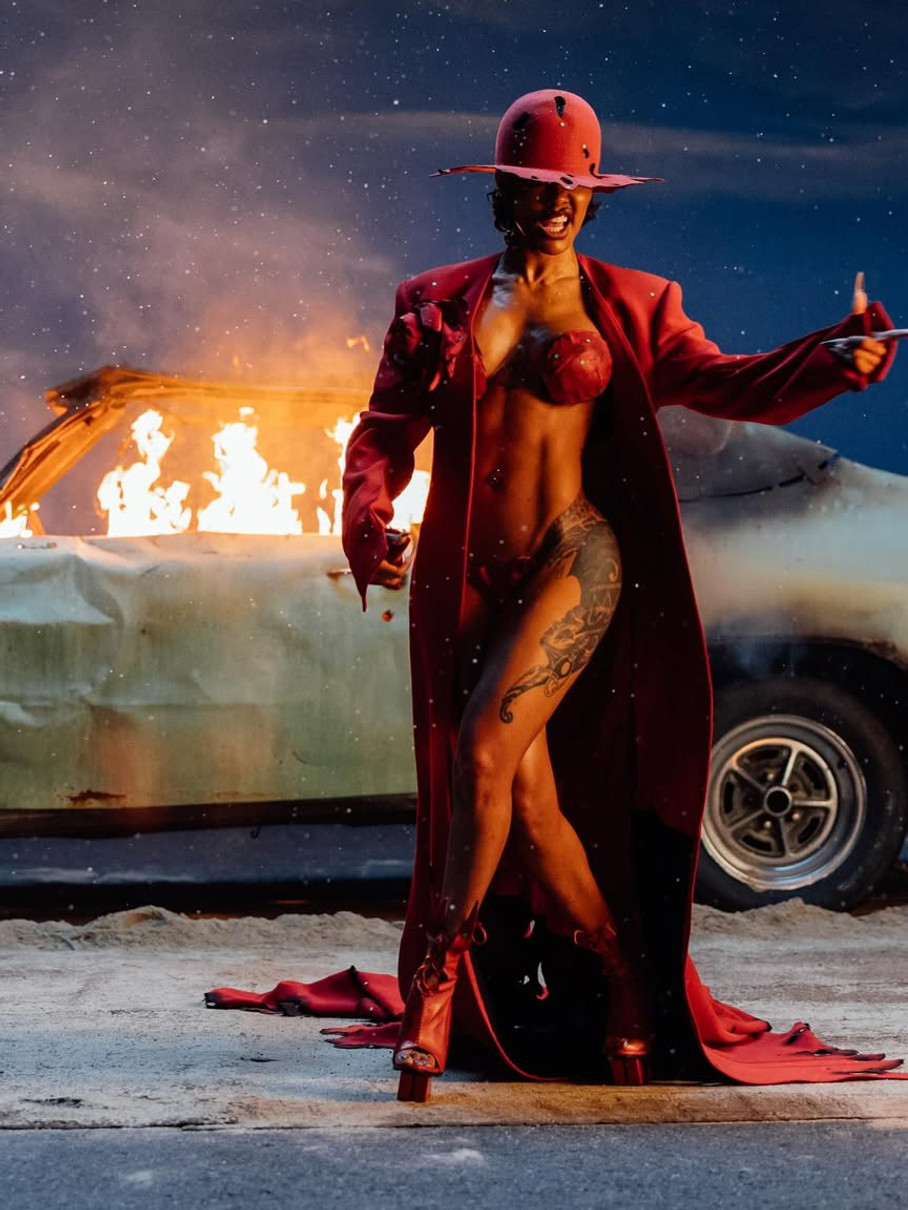 Теяна Тейлор у ліфі й трусиках наробила епатажні фото