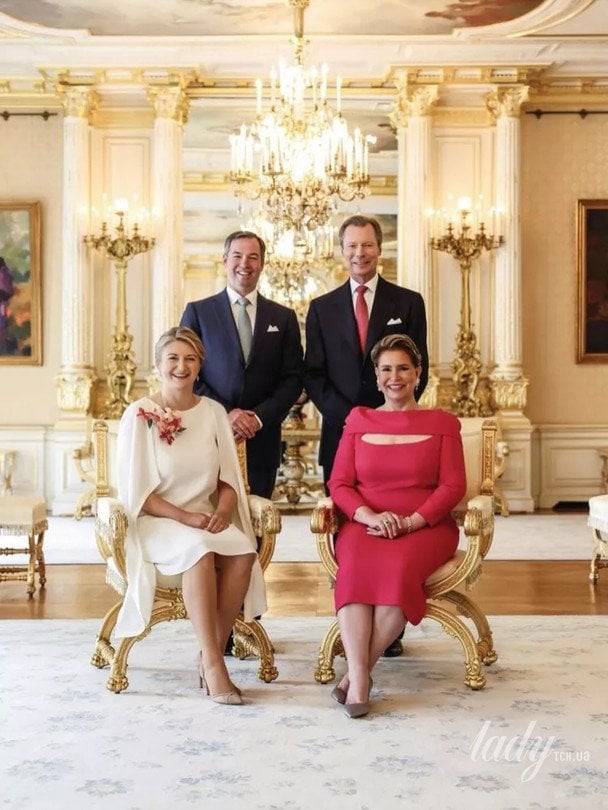 Марія Тереза та її невістка Стефанія з чоловіками Анрі та Гійомом