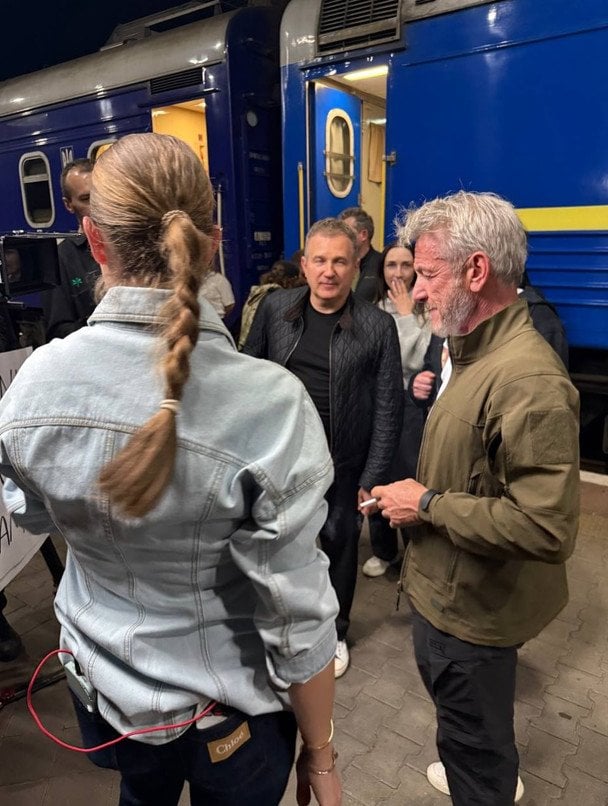 Юрій Горбунов, Катерина Осадча і Шон Пенн / © instagram.com/gorbunovyuriy