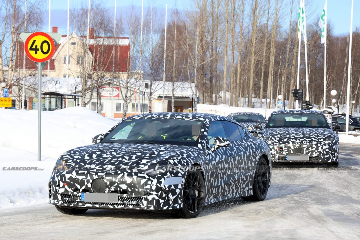 Шпигунські фото розкрили деталі: Mercedes-AMG готує 1300-сильного конкурента Porsche Taycan Turbo GT - фото 5