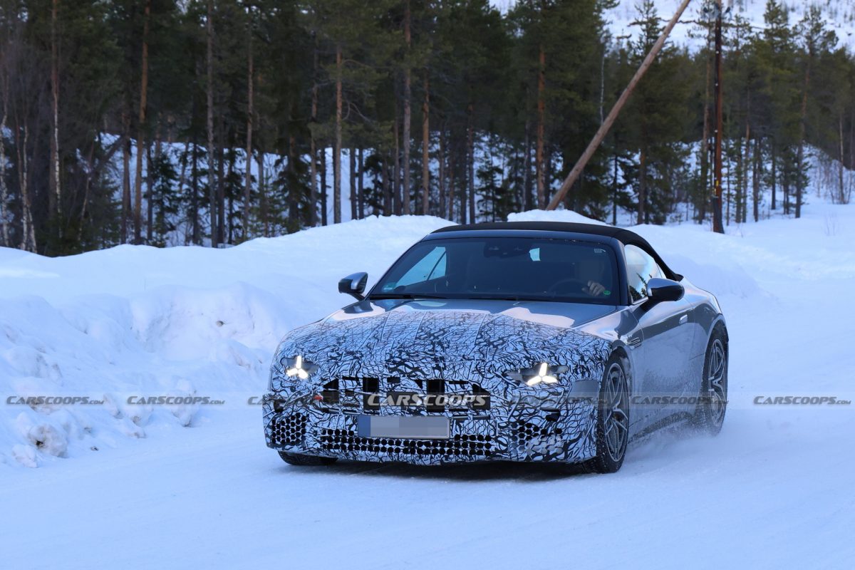Оновлений Mercedes-Benz SL: зіркові фари, новий V8 та перші шпигунські фото - фото 8