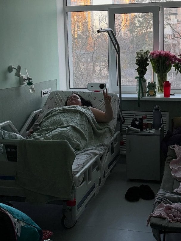 Анастасія Ткаченко в лікарні / © instagram.com/yatkachihaya