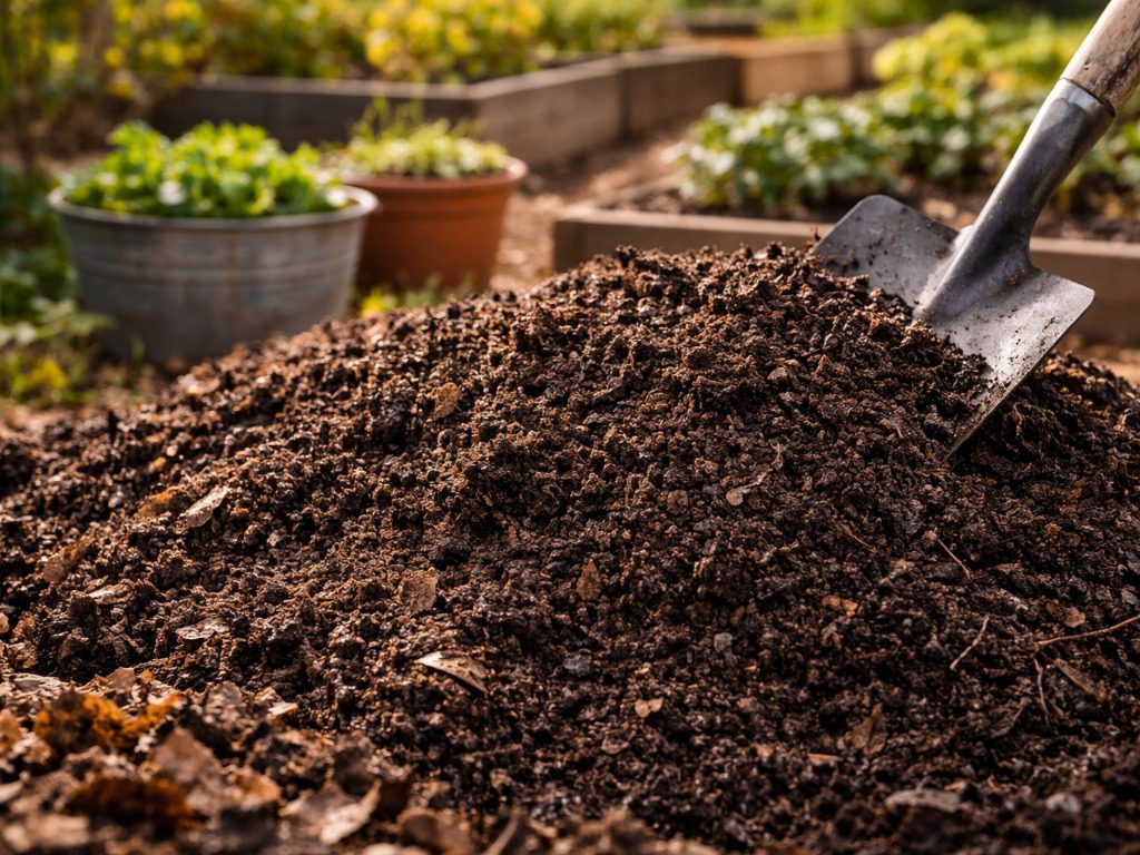 Готовий компост із листя