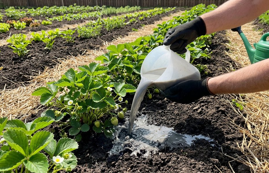 Поливати розчином золи потрібно по зволоженому чистою водою ґрунту, а не по сухій землі