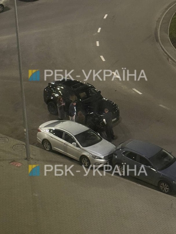 ДТП з Тарасом Цимбалюком у Києві / © t.me/RBC_ua_news