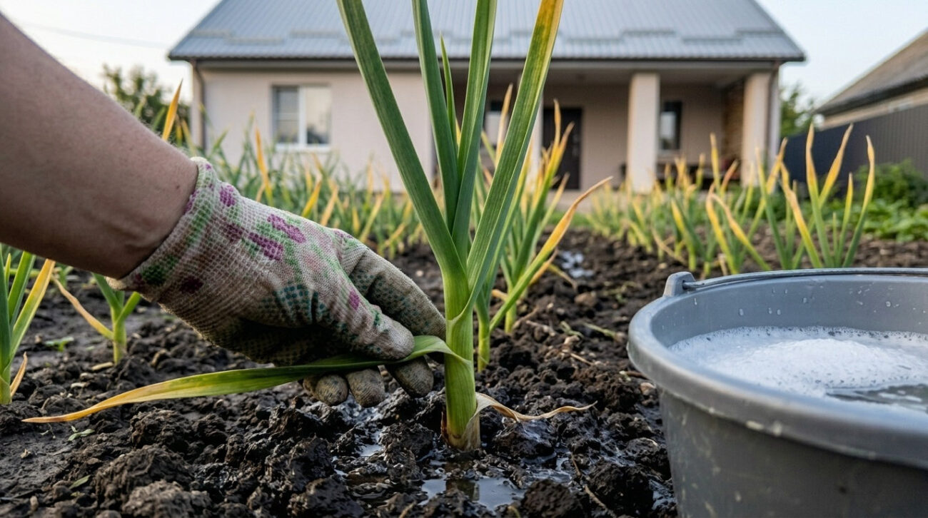 Чим підживити часник у травні, якщо почало жовтіти листя