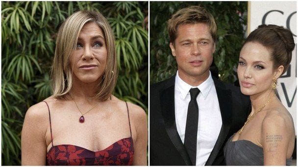 Дженніфер Еністон, Бред Пітт та Анджеліна Джолі