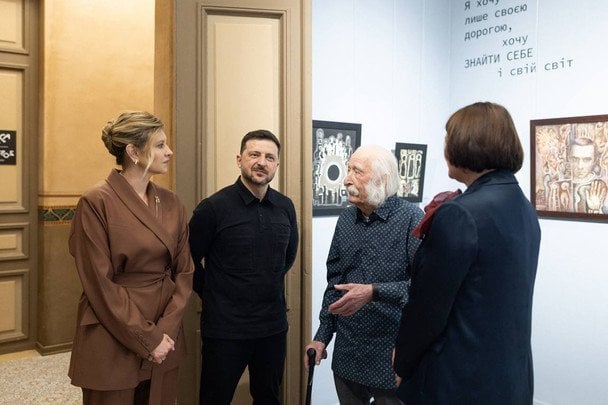 Олена і Володимир Зеленські та Іван Марчук / © Instagram Олени Зеленської