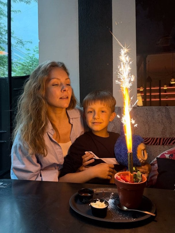 Олена Шоптенко з сином / © instagram.com/alena_shoptenko